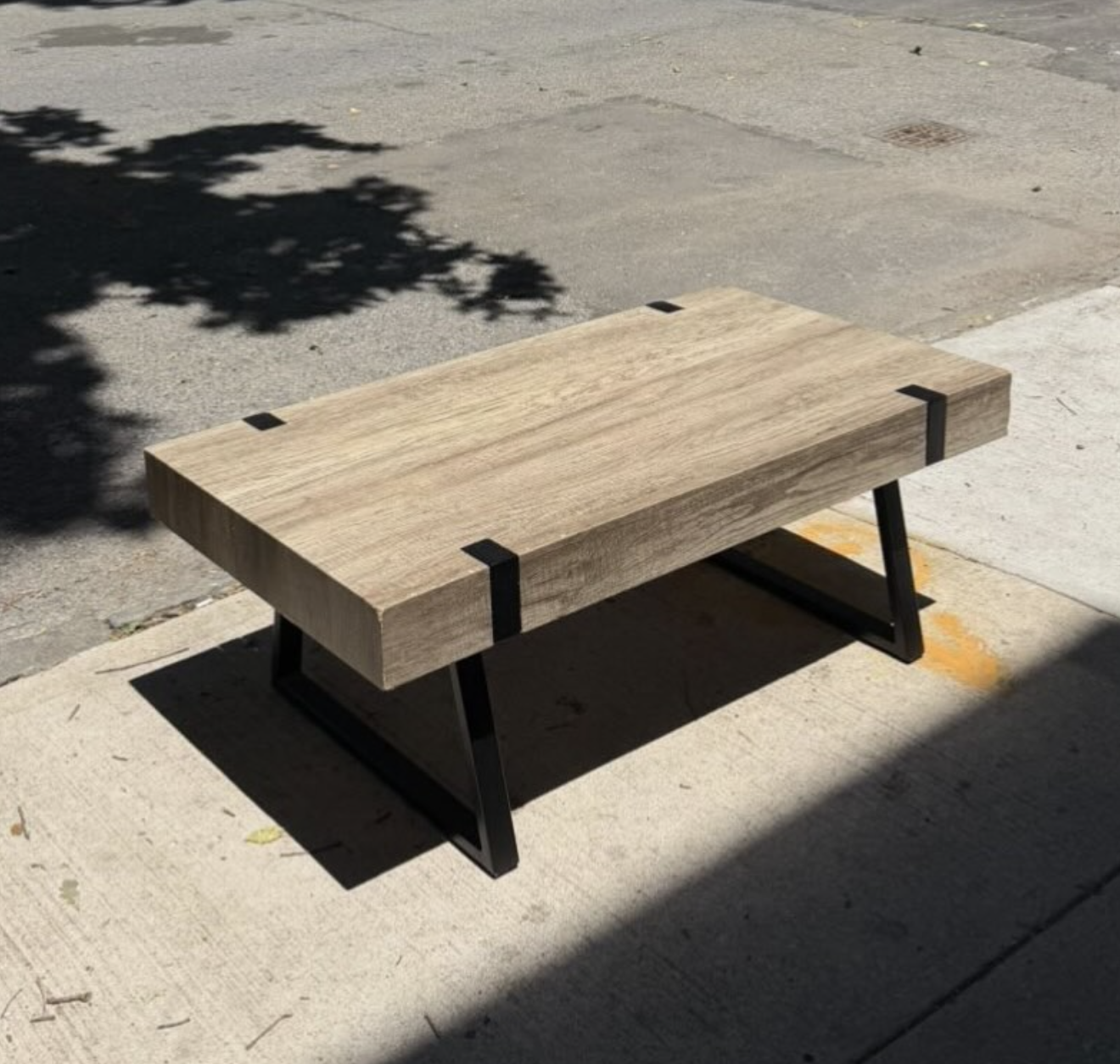 Wood & metal coffee table